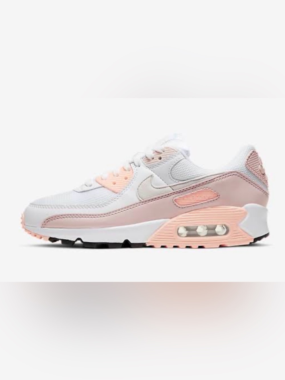 Nike Air Max 90 Peach and White Sneakers